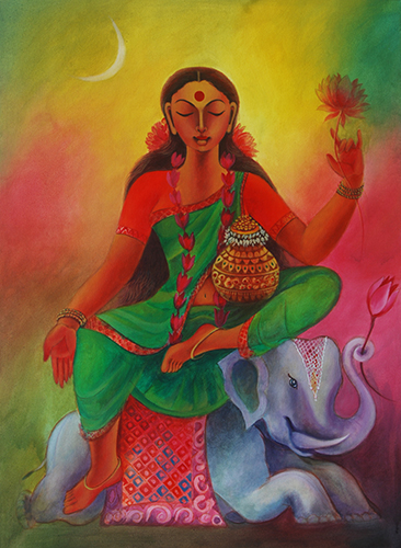 MR0033
Gajalakshmi
Acrylic on Canvas
38 x 28 inches
Available